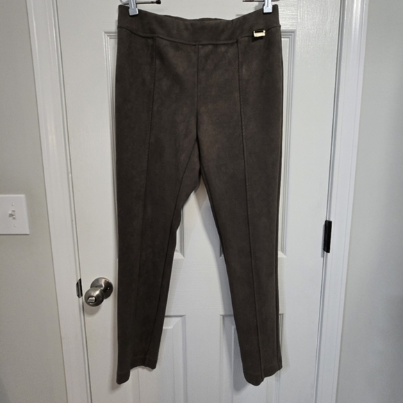 Calvin Klein Women's Faux Suede Legging Ponte Pants‎ Size Medium - Picture 1 of 14